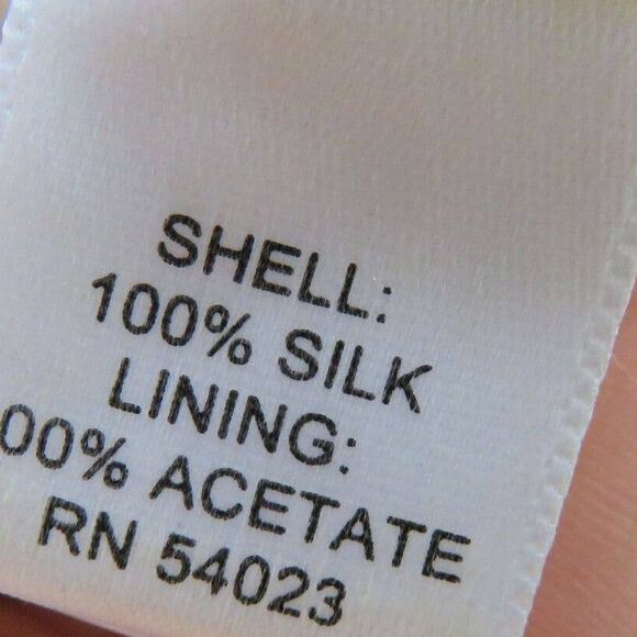 Y2K Banana Republic Silk Black and White Floral Short Skirt - Women's 4P - Picture 6 of 8